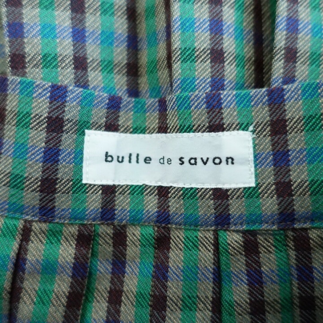 bulle de savon(ビュルデサボン)の AMBIDEX bulle de savon チェック プリーツロングスカート レディースのスカート(ロングスカート)の商品写真