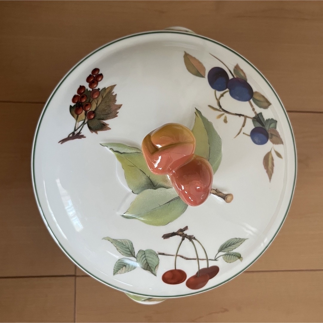 Royal Worcester(ロイヤルウースター)の① ✨ 未使用有り✨ ロイヤルウースター　イブシャム ( 鍋 )& ココット皿 インテリア/住まい/日用品のキッチン/食器(食器)の商品写真