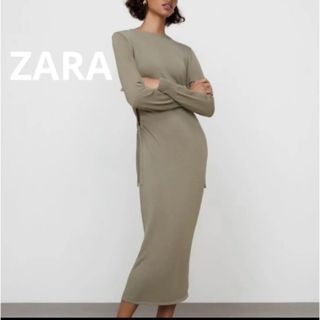 ザラ(ZARA)のZARA サイドスリット ニット ワンピース(ロングワンピース/マキシワンピース)