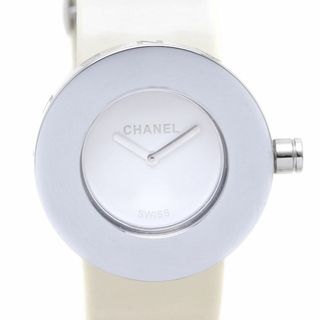 CHANEL シャネル ラ ロンド H0580 ステンレススチールx革  ホワイト レディース/39210【腕時計】