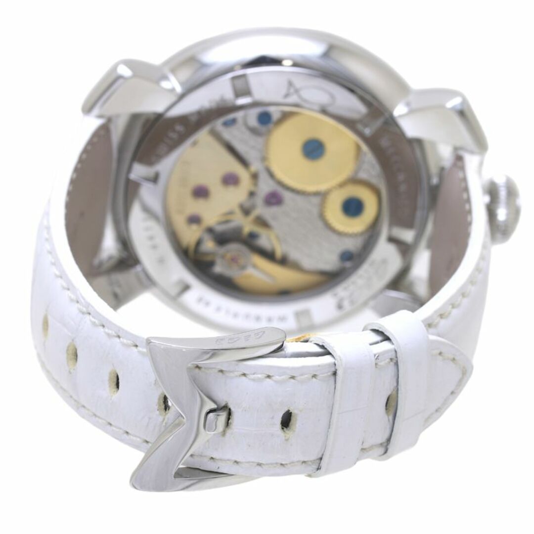 GaGa MILANO(ガガミラノ)のGaga Milano ガガミラノ マヌアーレ 48mm 5010.01S ステンレススチール x革 メンズ /39215【中古】【腕時計】 メンズの時計(腕時計(アナログ))の商品写真