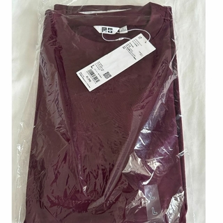 ユニクロ(UNIQLO)のユニクロ U  エアリズムコットンオーバーサイズTシャツ（5分丈）L(Tシャツ/カットソー(半袖/袖なし))