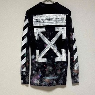 高価値 美品 ロンT OFF-WHITE オフホワイト Tシャツ/カットソー(七分