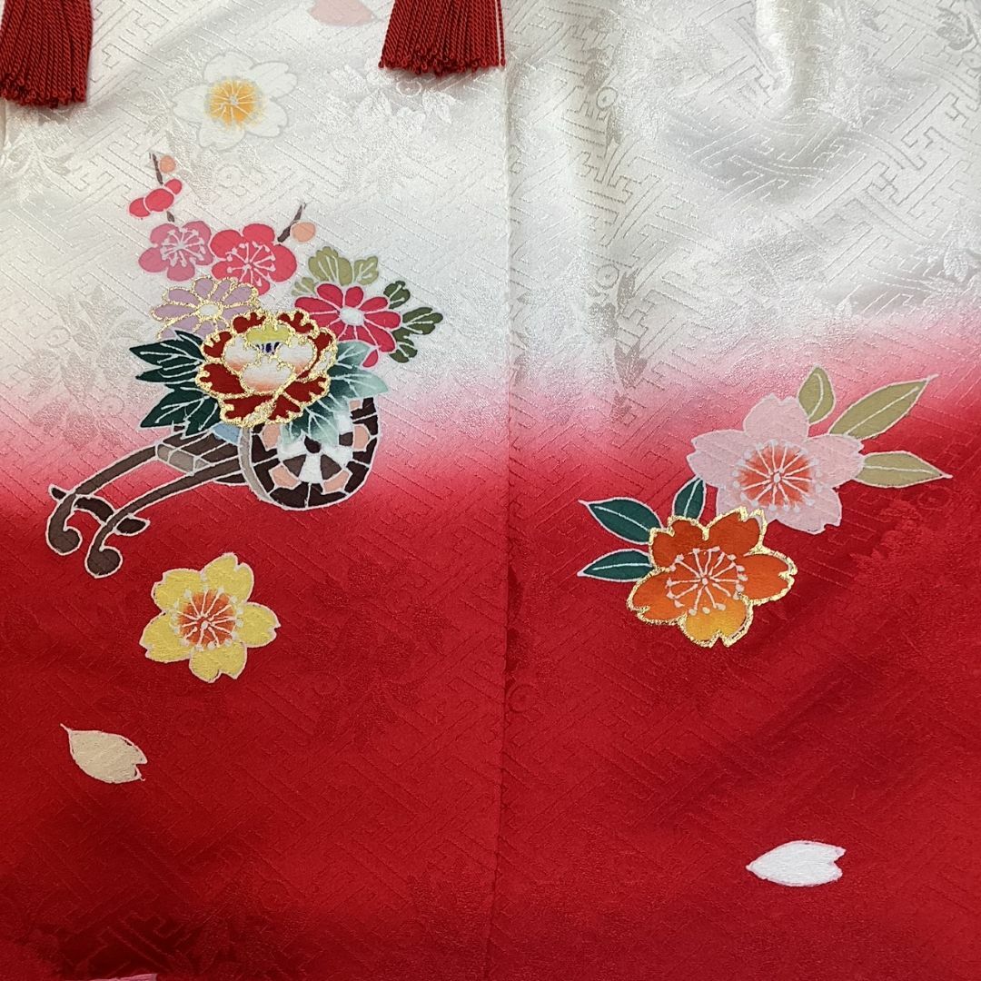 新品正絹３歳被布着物　日本製