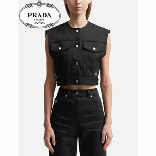 プラダ(PRADA)のPRADA ストレッチ デニムベスト(Gジャン/デニムジャケット)