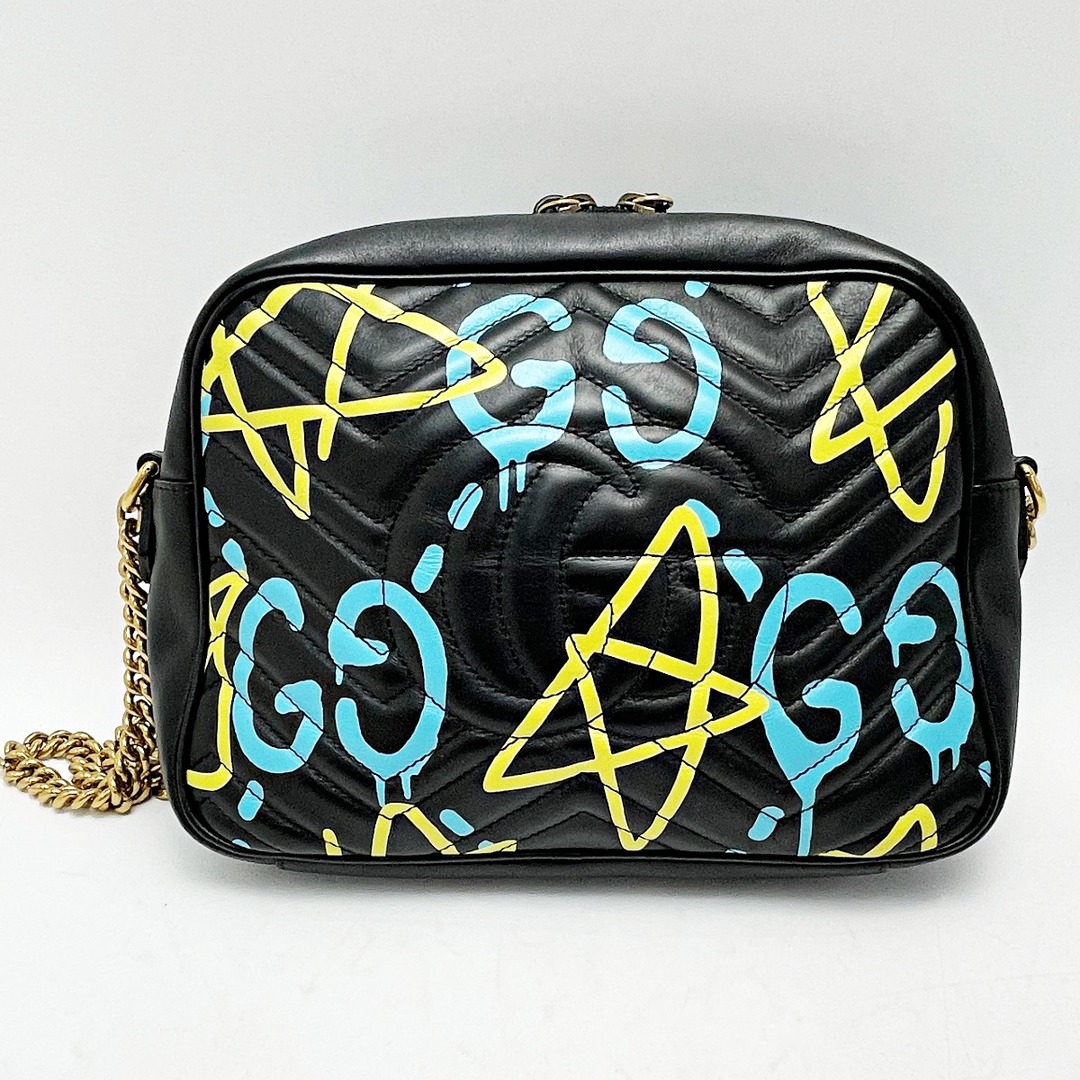 GUCCI グッチ GGマーモント 443499 ブラック/イエロー/ブルー GUCCI グッチ GGマーモント 443499 ブラック/イエロー/ブルー