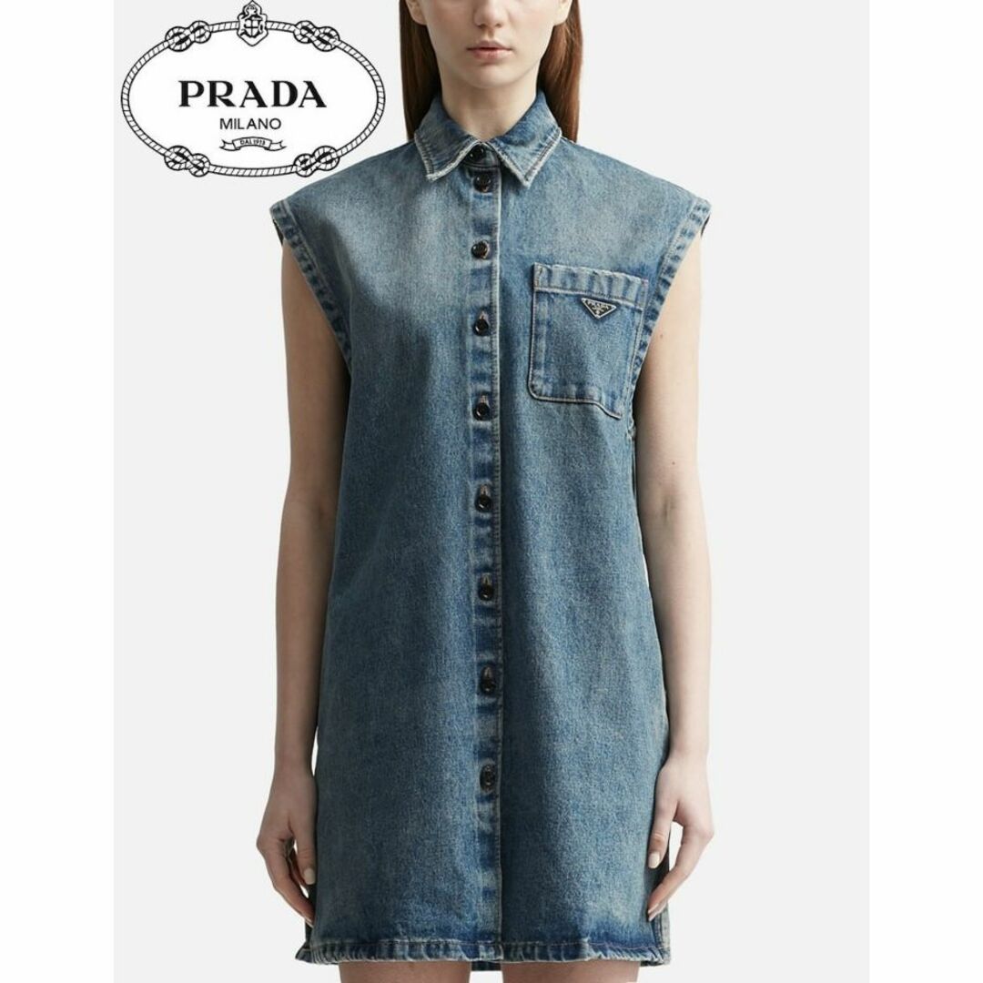 PRADA(プラダ)のPRADA デニムシャツ レディースのトップス(シャツ/ブラウス(半袖/袖なし))の商品写真