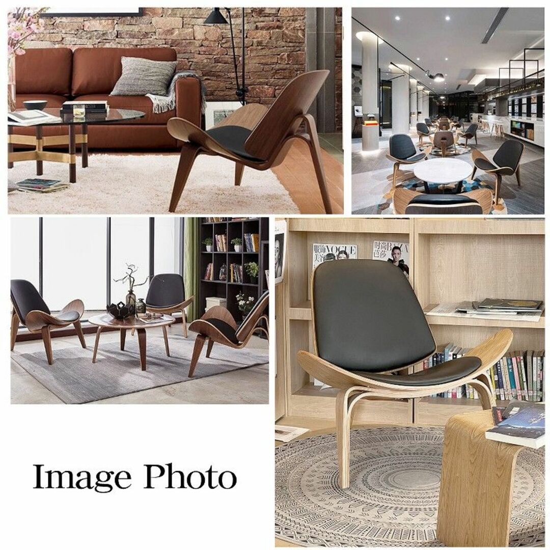CH07 ハンスJウェグナー Shell Chair シェルチェア ブラック インテリア/住まい/日用品の椅子/チェア(ダイニングチェア)の商品写真