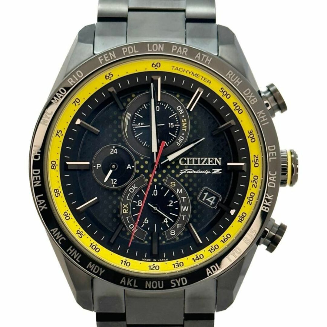 CITIZEN シチズン AT8185-89E ATTESA アテッサ ダイレクトフライト 日産 コラボ ブラック クオーツ J50306