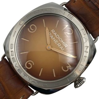 パネライ(PANERAI)の　パネライ PANERAI ラジオミール 3デイズ アッチャイオ 世界1000本限定 PAM00687 シェイデッドブラウン ステンレススチール 手巻き メンズ 腕時計(その他)