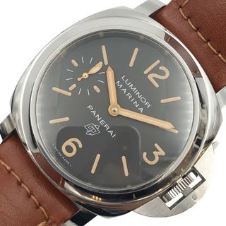 パネライ(PANERAI)の　パネライ PANERAI ルミノール マリーナ ロゴ アッチャイオ PAM00632 ブラック SS 自動巻き メンズ 腕時計(その他)