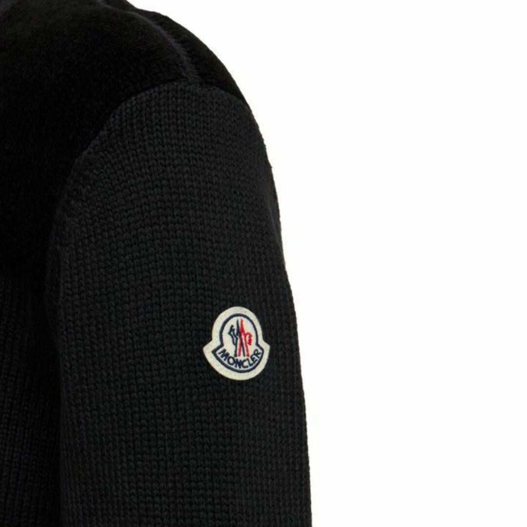 送料無料 38 MONCLER モンクレール 9C00005 M1174 ブラック クルーネック ニット セーター size XXL 7