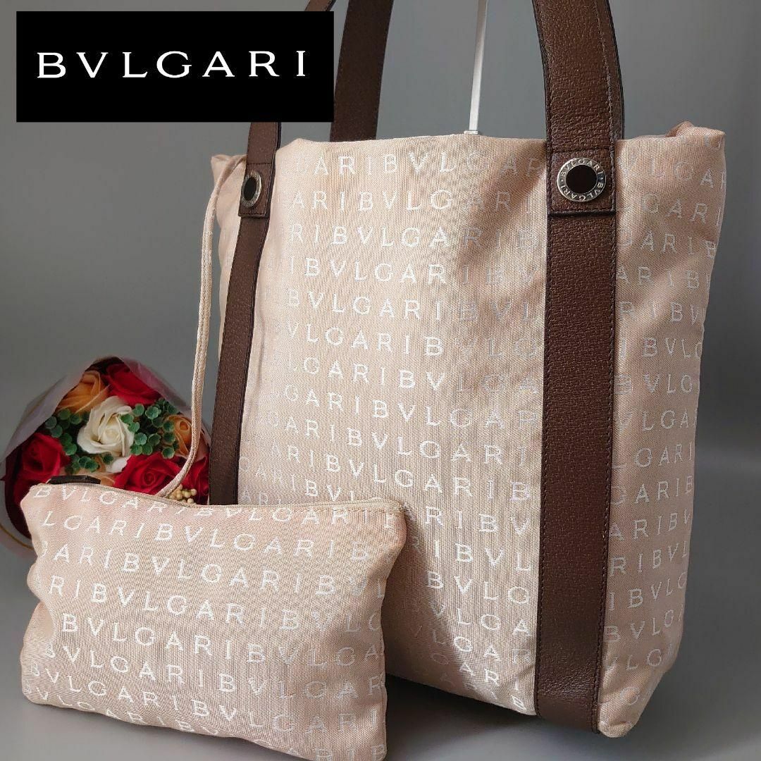 ブルガリ　BVLGARI ロゴマニア　トートバッグ　ポーチ付き