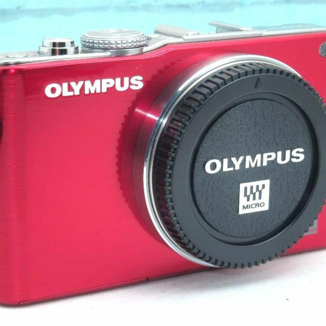 OLYMPUS(オリンパス)の❤️オリンパス ペン❤️ OLYMPUS E−PL3 レッド ボディ スマホ/家電/カメラのカメラ(ミラーレス一眼)の商品写真
