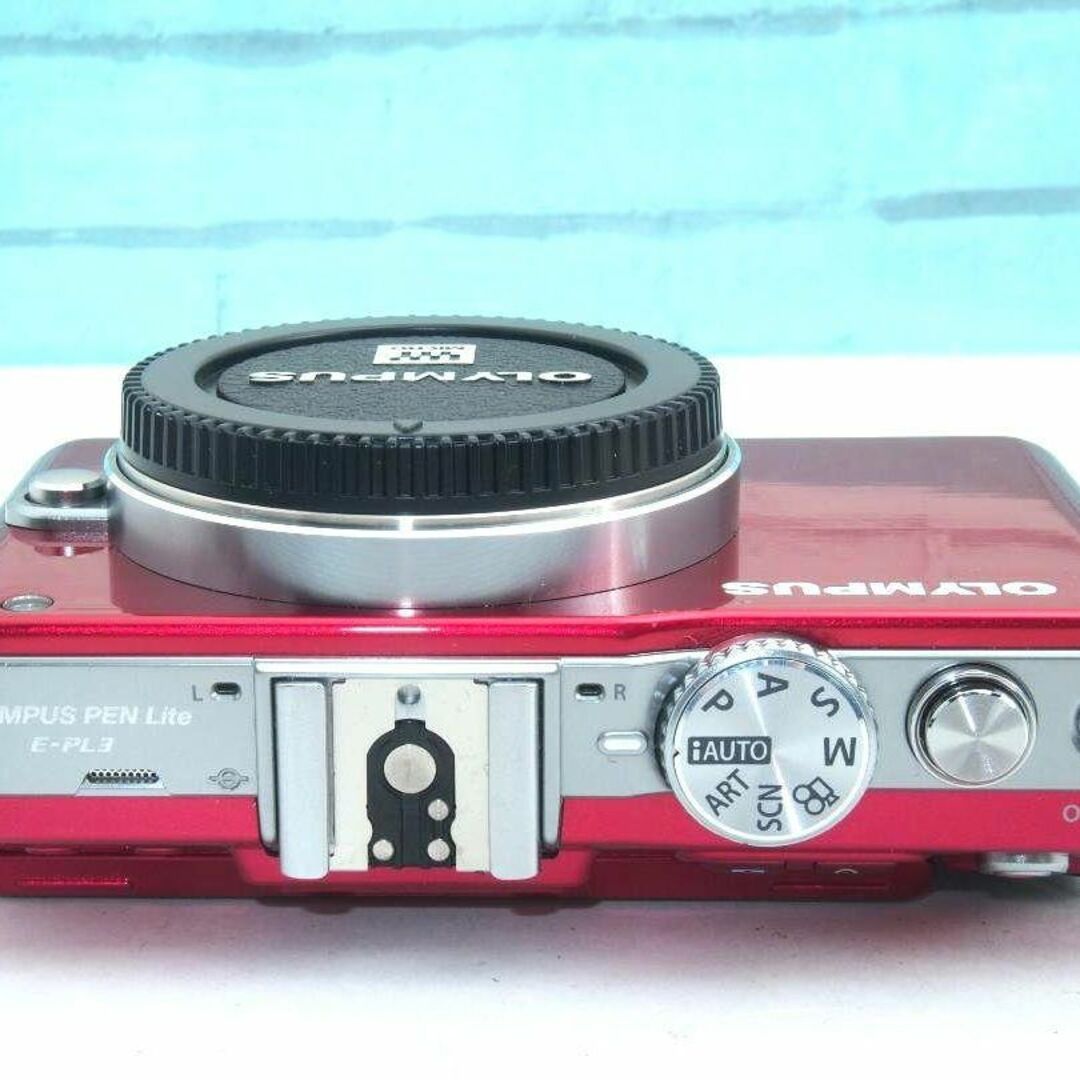 OLYMPUS(オリンパス)の❤️オリンパス ペン❤️ OLYMPUS E−PL3 レッド ボディ スマホ/家電/カメラのカメラ(ミラーレス一眼)の商品写真