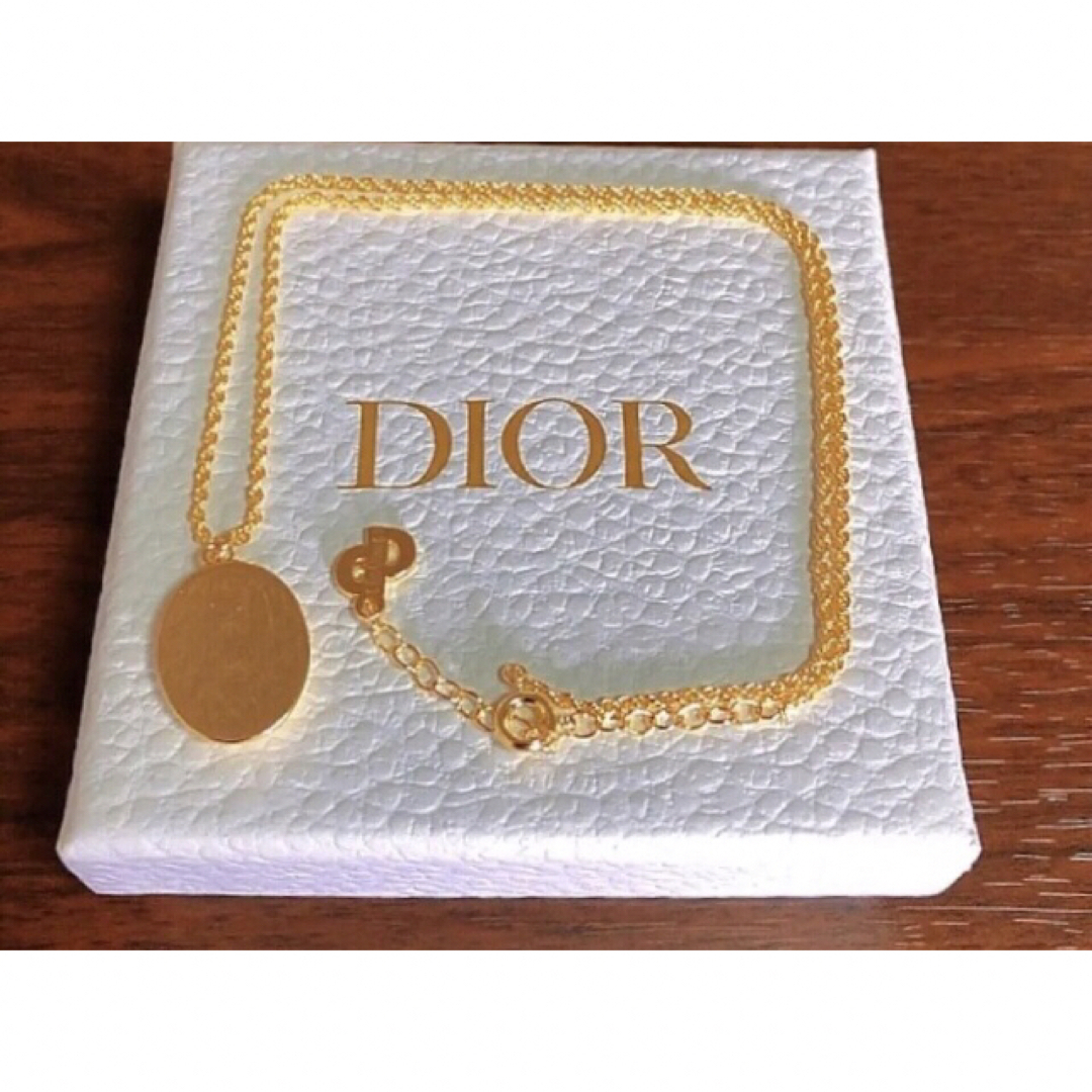 Dior gold ネックレス ロゴゴールド 楕円 ディオール Dior