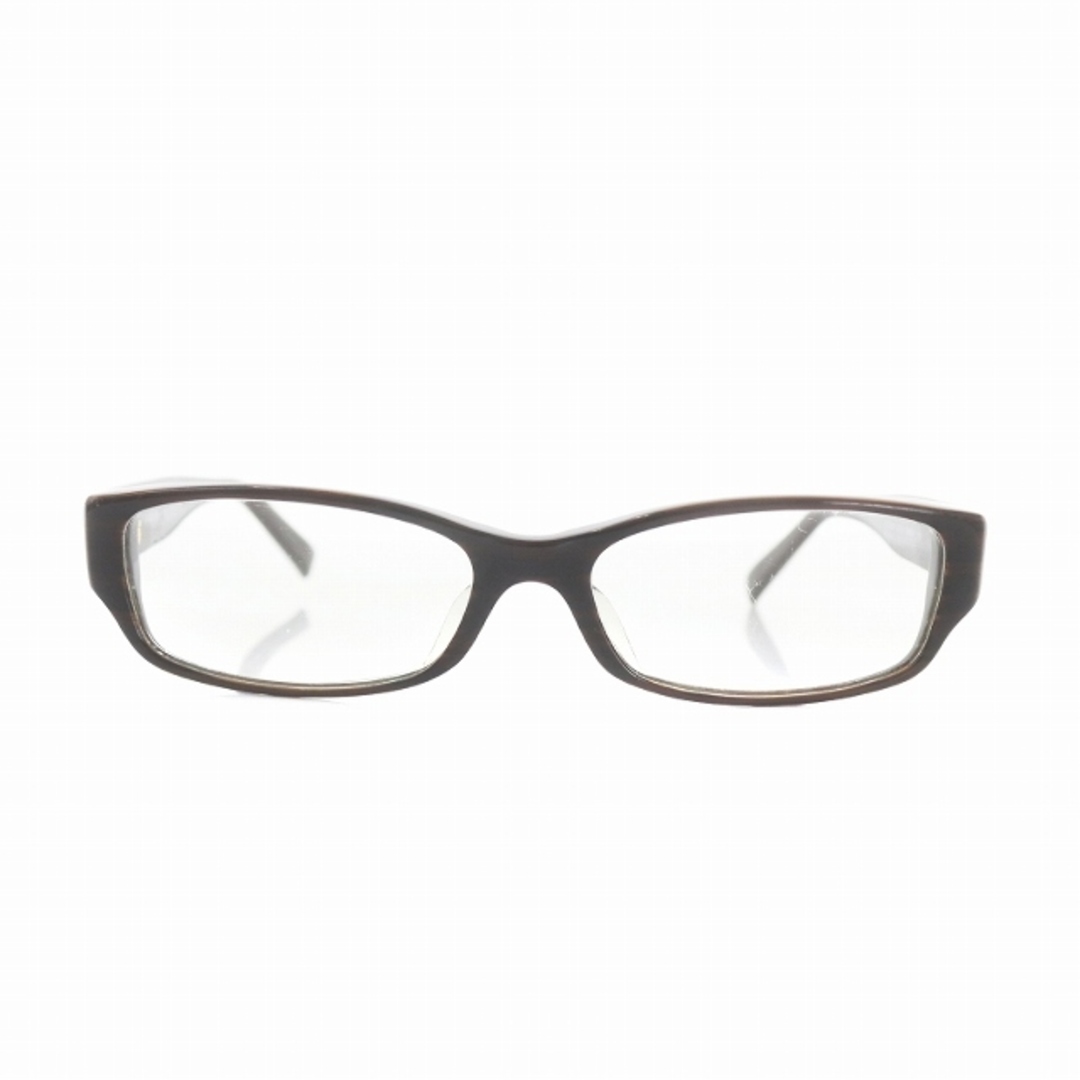 PRADA メガネ 眼鏡 スクエア 三角プレート ロゴ 53□16 茶 ブラウン