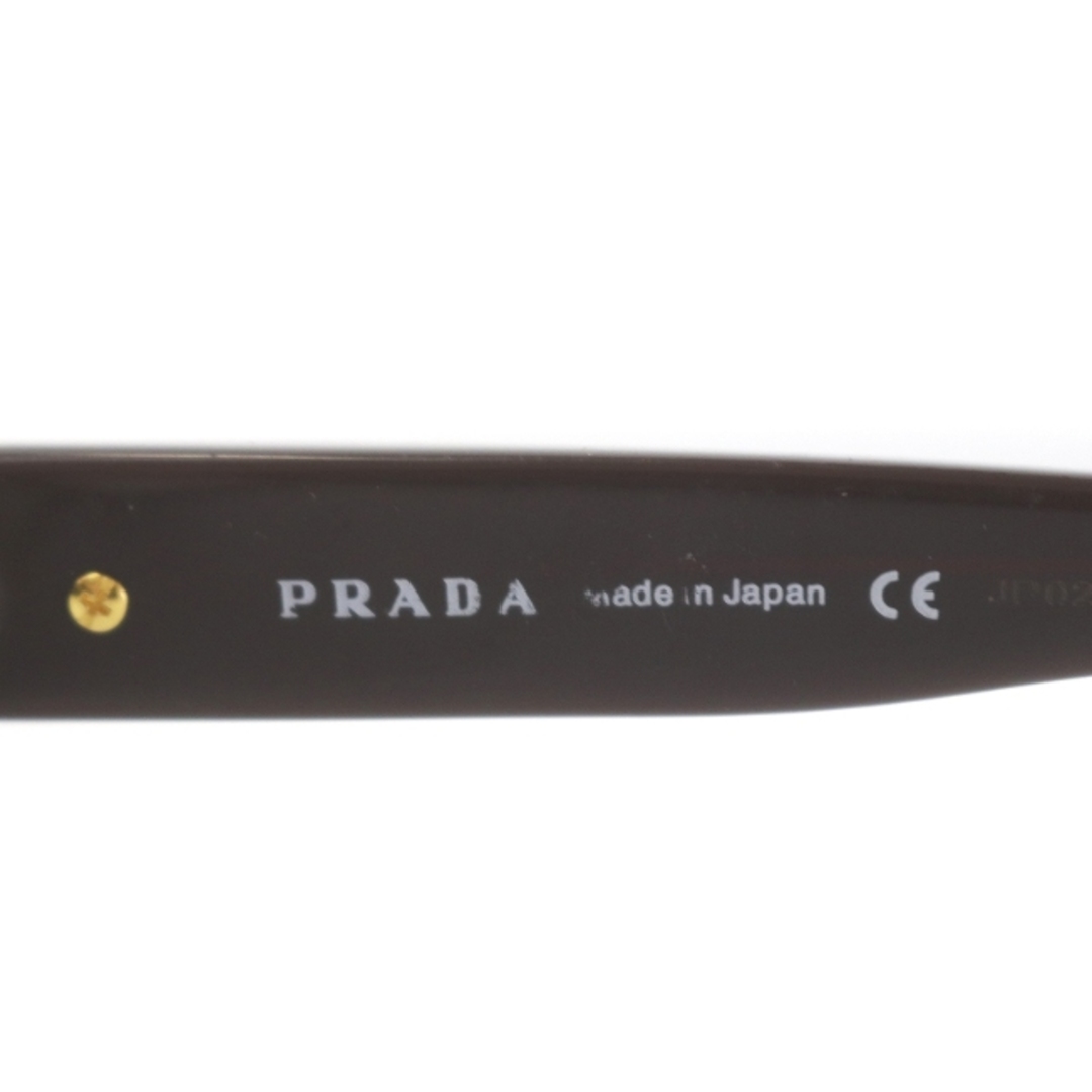 PRADA - PRADA メガネ 眼鏡 スクエア 三角プレート ロゴ 53□16 茶