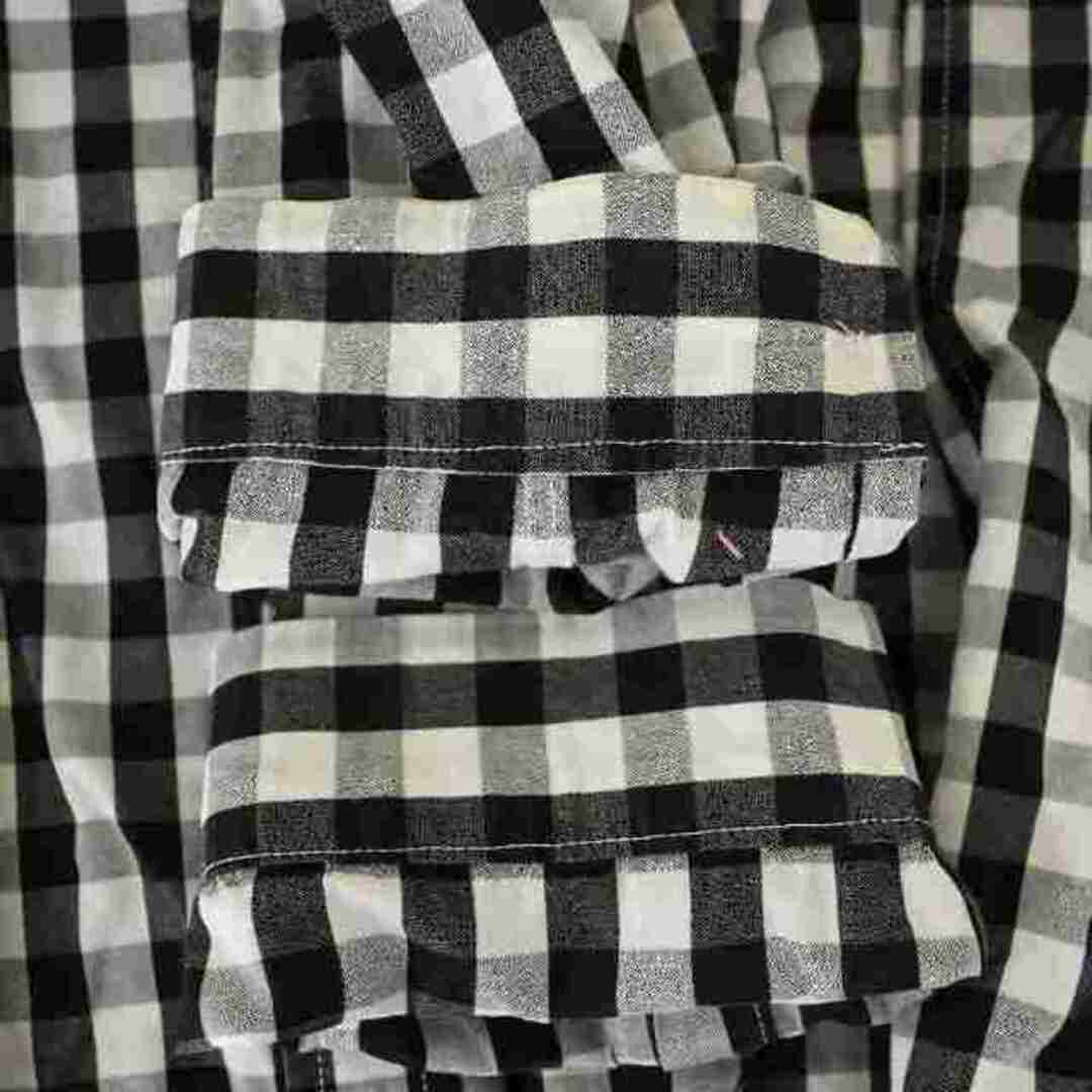 other(アザー)のラカグ シャツ 長袖 ギンガムチェック L 白 黒 ホワイト ブラック ■SH メンズのトップス(シャツ)の商品写真