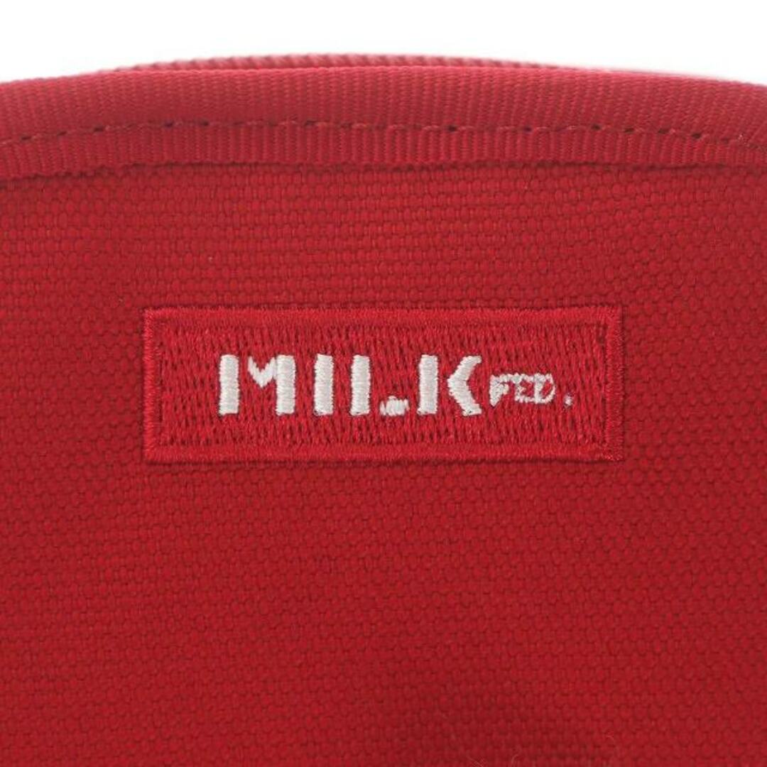 MILKFED.(ミルクフェド)のミルクフェド コーデュラ コインケース 小銭入れ ロゴ刺繍 赤 レッド レディースのファッション小物(コインケース)の商品写真