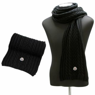 モンクレール(MONCLER)の送料無料 132 MONCLER モンクレール 9974400 A9146 ブラック マフラー SCIARPA(マフラー)