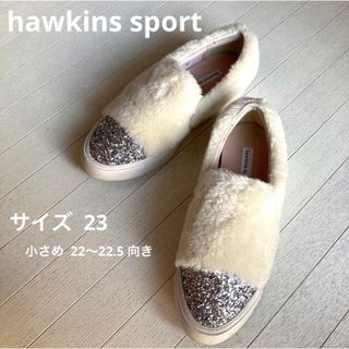 ホーキンス(HAWKINS)のhawkins sport ホーキンススポーツ　スリッポン　ホワイト ファー(スリッポン/モカシン)