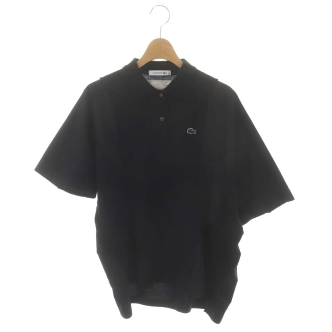 ラコステ × サカイ ポロシャツドッキング シャツ 半袖 切替 2 黒 ブラック