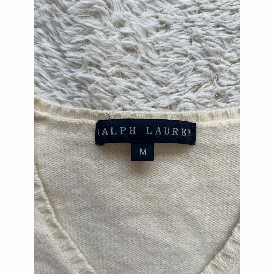 POLO RALPH LAUREN(ポロラルフローレン)の美品　ポロ　ラルフローレン　トップス　アイボリー　ニット　毛　完売　人気 レディースのトップス(ニット/セーター)の商品写真