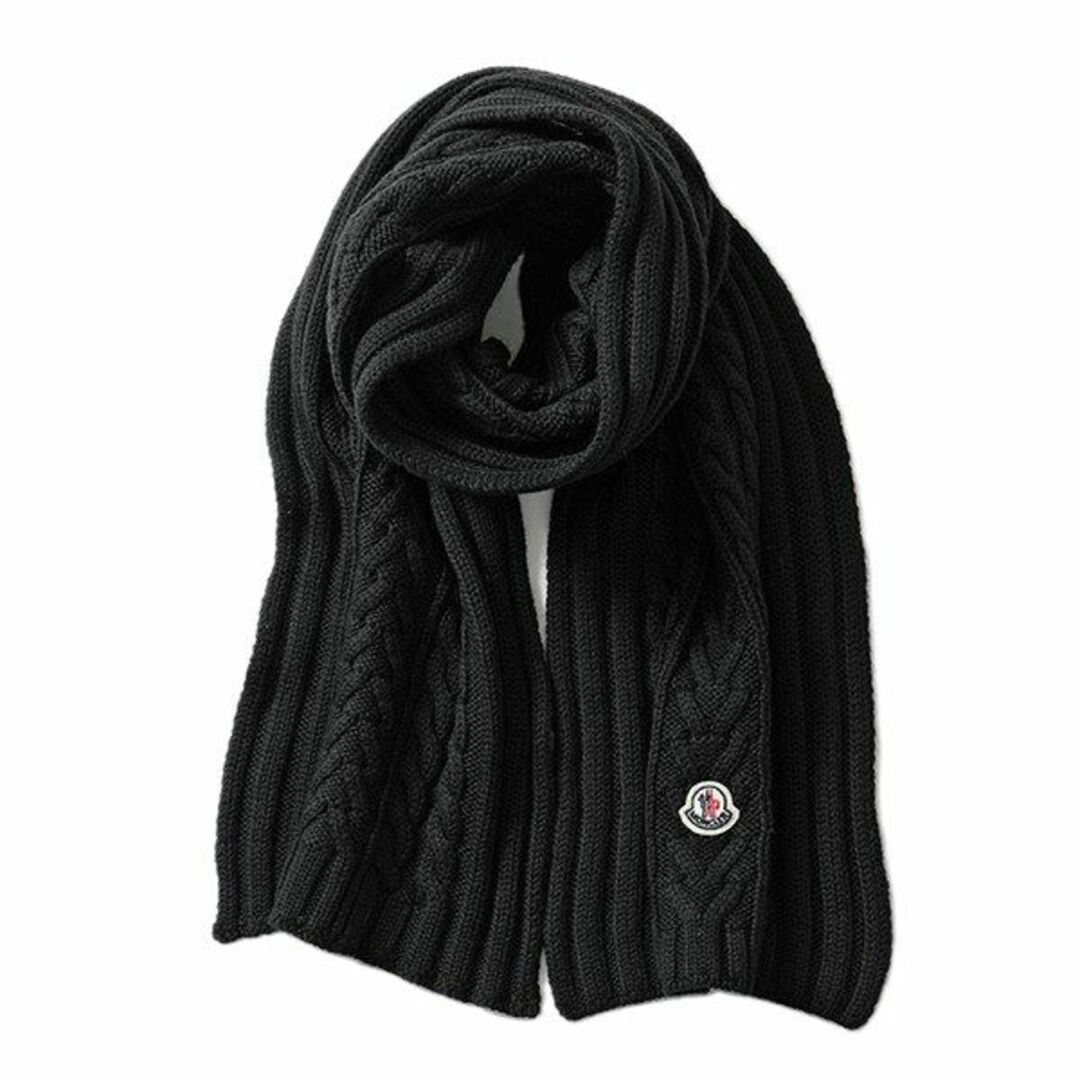 MONCLER(モンクレール)の送料無料 132 MONCLER モンクレール 9974400 A9146 ブラック マフラー SCIARPA レディースのファッション小物(マフラー/ショール)の商品写真