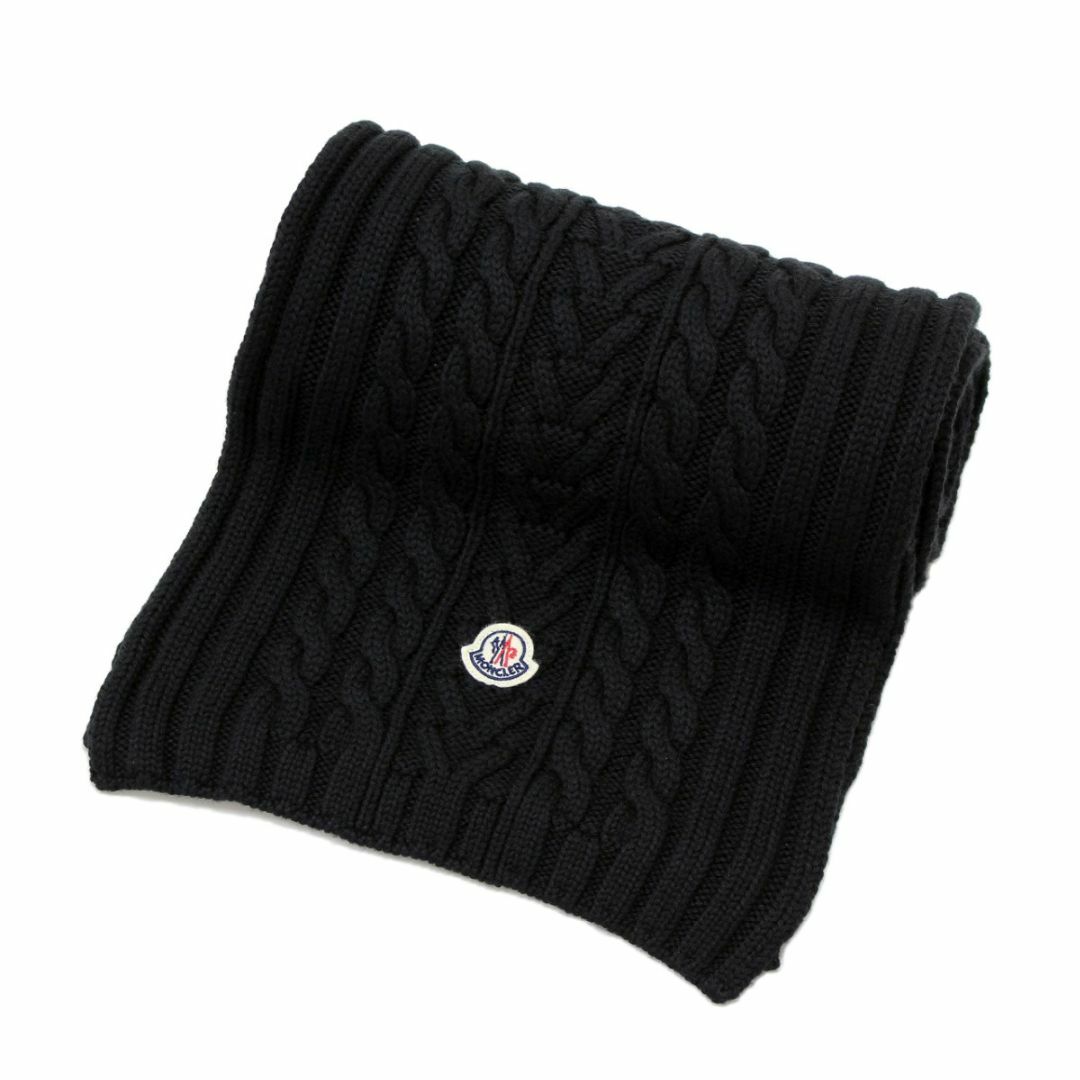 MONCLER(モンクレール)の送料無料 132 MONCLER モンクレール 9974400 A9146 ブラック マフラー SCIARPA レディースのファッション小物(マフラー/ショール)の商品写真