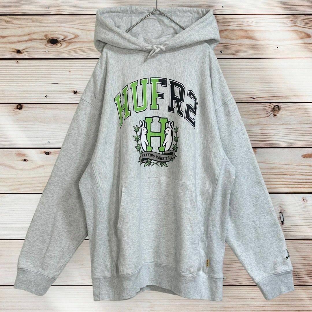 コムドットゆうた着用モデル】HUF FR2 ビックプリントパーカー 入手困難-