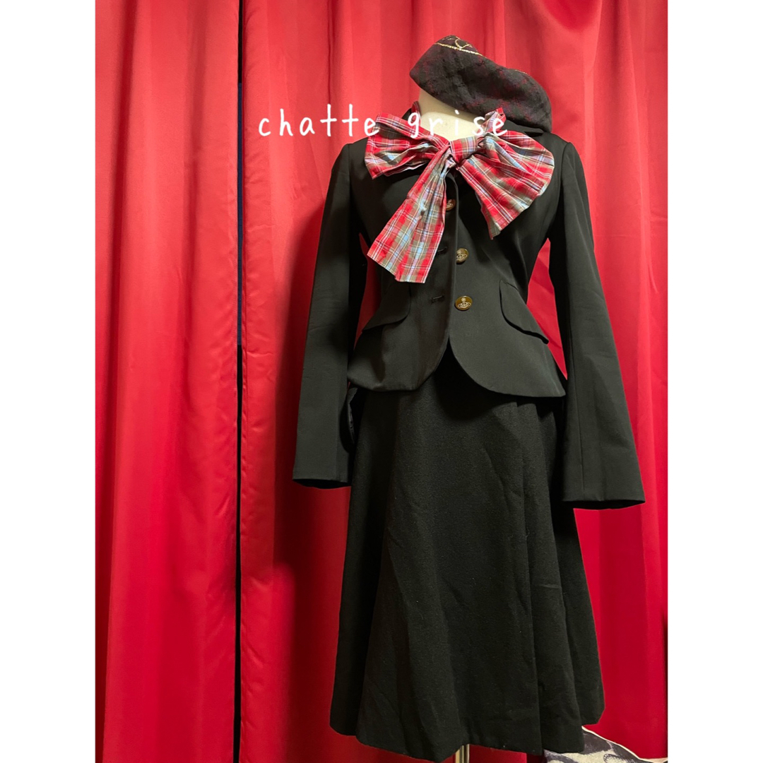 Vivienne Westwood(ヴィヴィアンウエストウッド)のヴィヴィアンオリゾンティ期ライディングロングスカート黒ウール入学式卒業二階堂林檎 レディースのスカート(ロングスカート)の商品写真