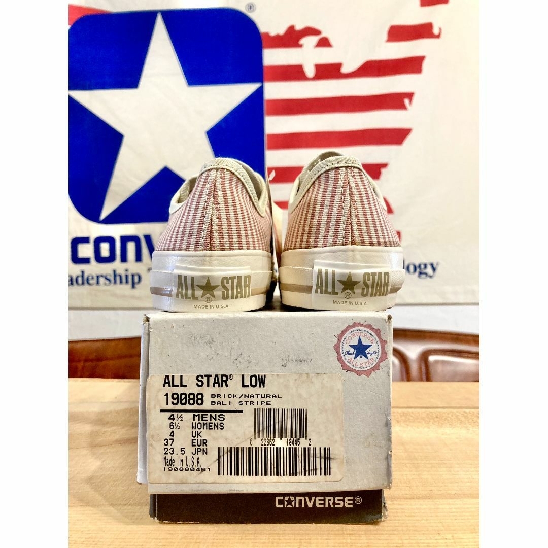 CONVERSE(コンバース)の★90s!USA!コンバース オールスター ストライプ 白/赤 デッド 238★ レディースの靴/シューズ(スニーカー)の商品写真