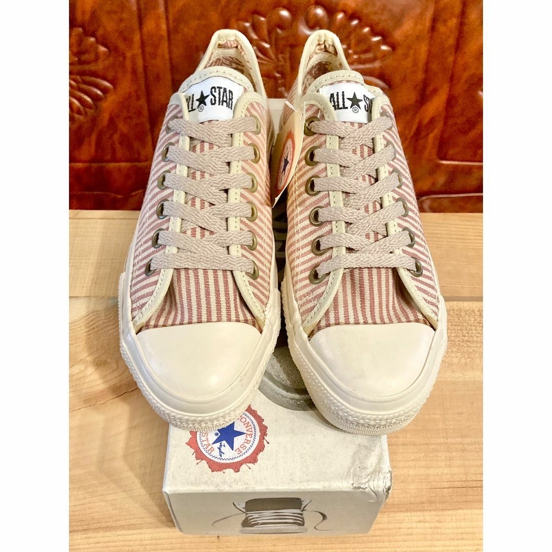 CONVERSE(コンバース)の★90s!USA!コンバース オールスター ストライプ 白/赤 デッド 238★ レディースの靴/シューズ(スニーカー)の商品写真