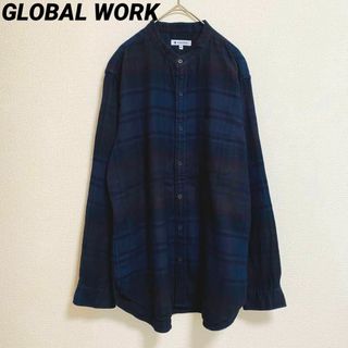 グローバルワーク(GLOBAL WORK)のst26 グローバルワーク M 長袖シャツ カジュアル チュニック チェック(シャツ/ブラウス(長袖/七分))