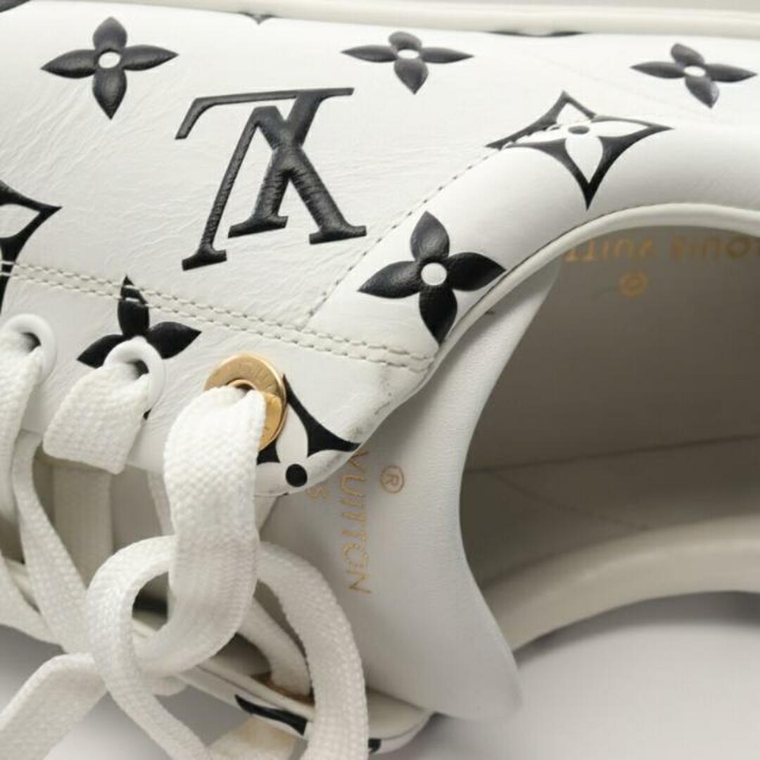 LOUIS VUITTON(ルイヴィトン)のタイムアウトライン モノグラム スニーカー レザー ホワイト ブラック レディースの靴/シューズ(スニーカー)の商品写真