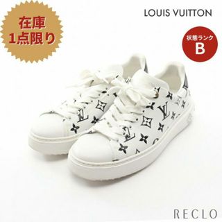 ルイヴィトン(LOUIS VUITTON)のタイムアウトライン モノグラム スニーカー レザー ホワイト ブラック(スニーカー)