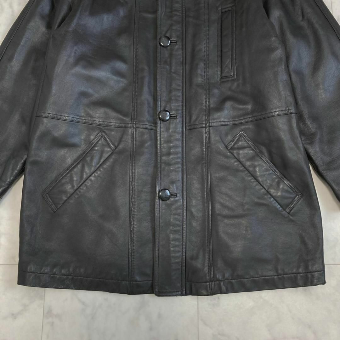 Re_clothePIERRE BALMAIN メンズ・羊革ラムレザーハーフコート