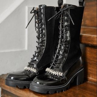 Her lip to - Herlipto Crystal Lace-Up Ankle Bootsの通販 by はるる ...