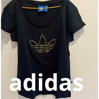 アディダス(adidas)のadidas アディダス　スタッズ　ロゴ　半袖　レディース　スポーツ　カジュアル(Tシャツ(半袖/袖なし))