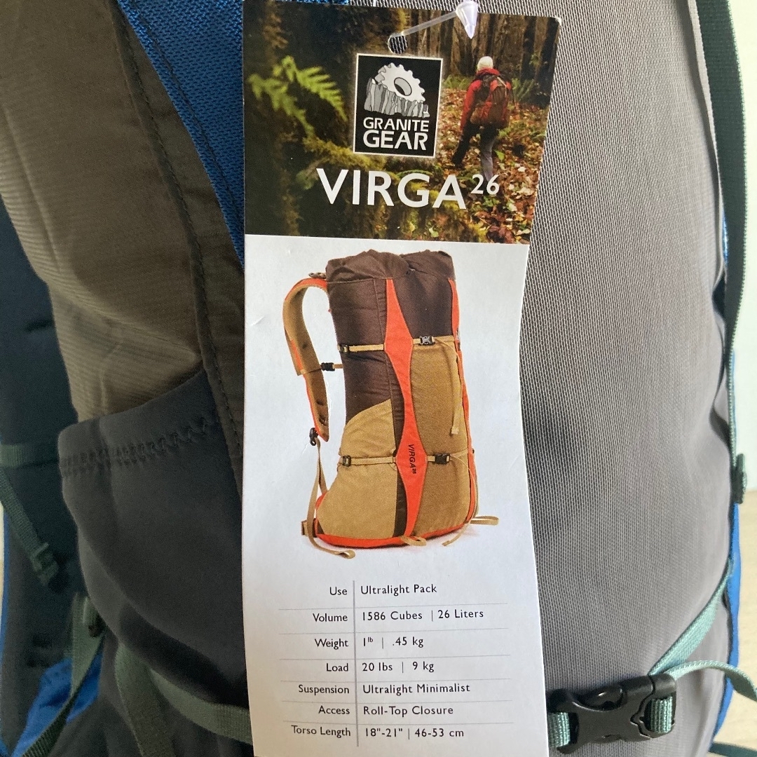 グラナイトギア VIRGA ヴァーガ 26 オレンジ UL ハイキング 登山