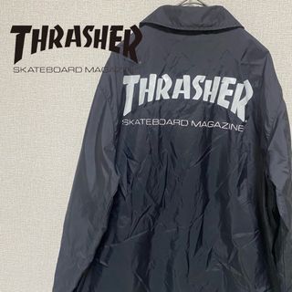 THRASHER 刺繍\u0026バックプリント・スタジャン風ウインドブレーカー