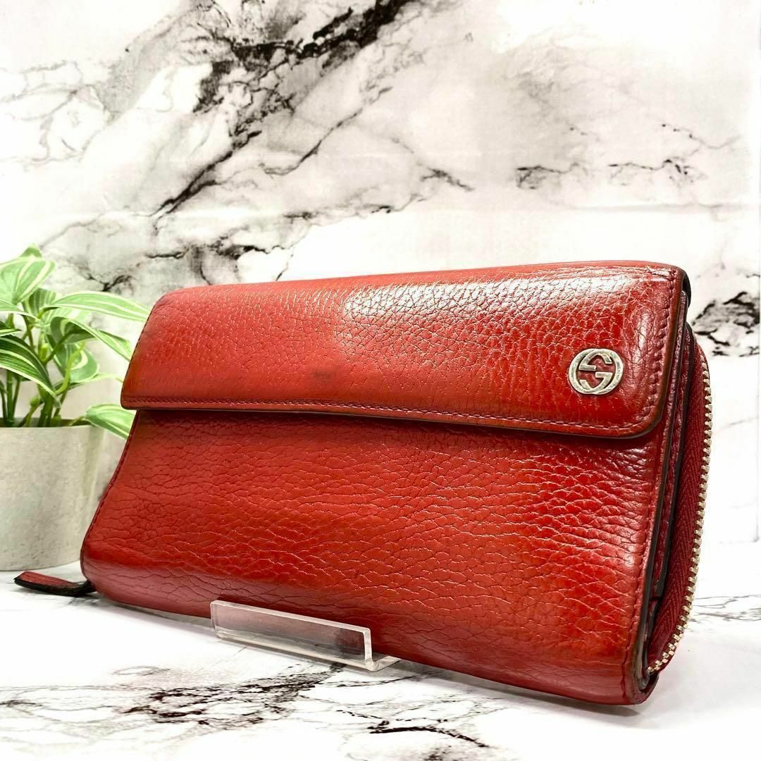 GUCCI インターロッキング ラウンドファスナー 長財布 4680-