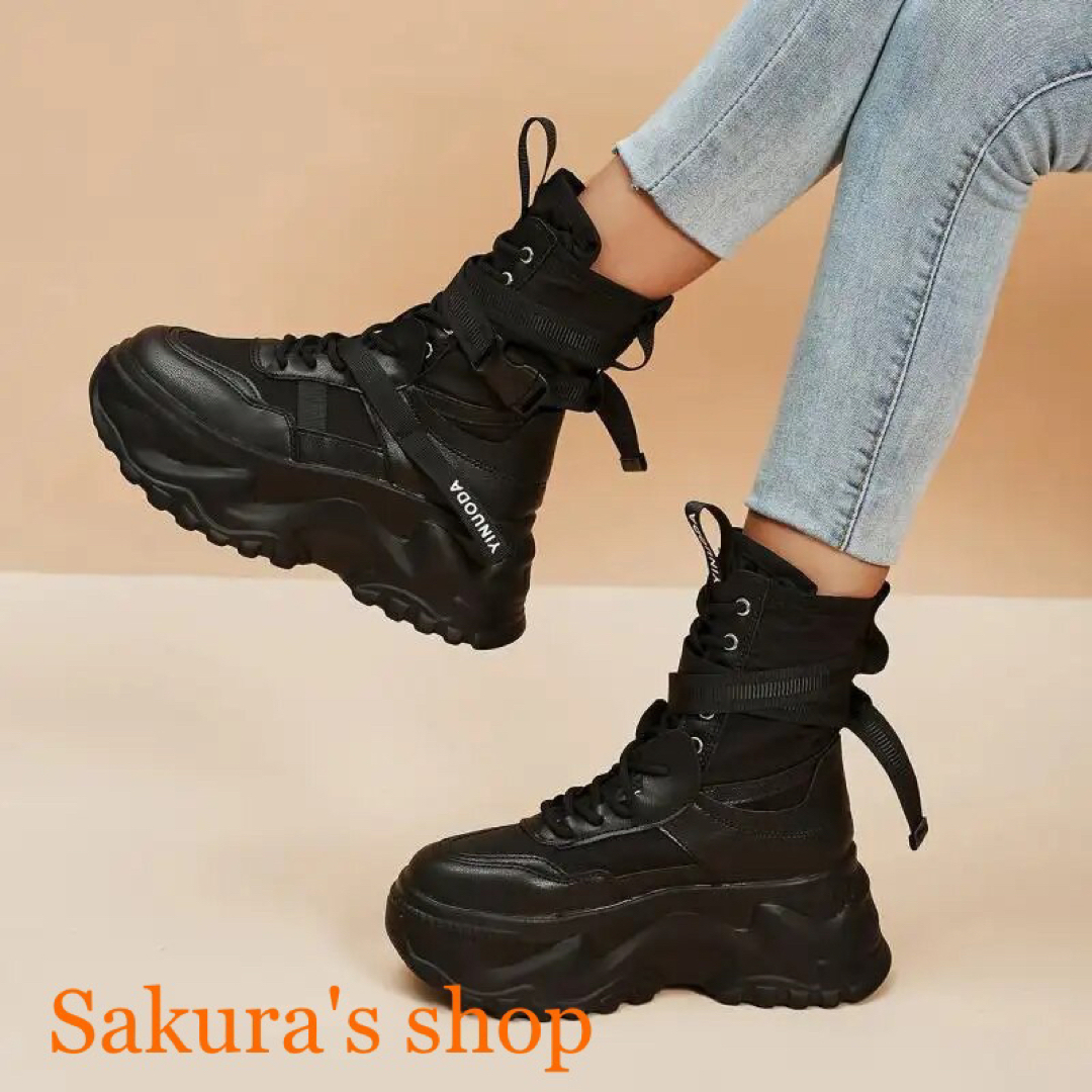 レディース❤️厚底ブーツ ハイカット ブーツ の通販 by レディース❤️厚底ブーツ ハイカット ブーツ の通販 by