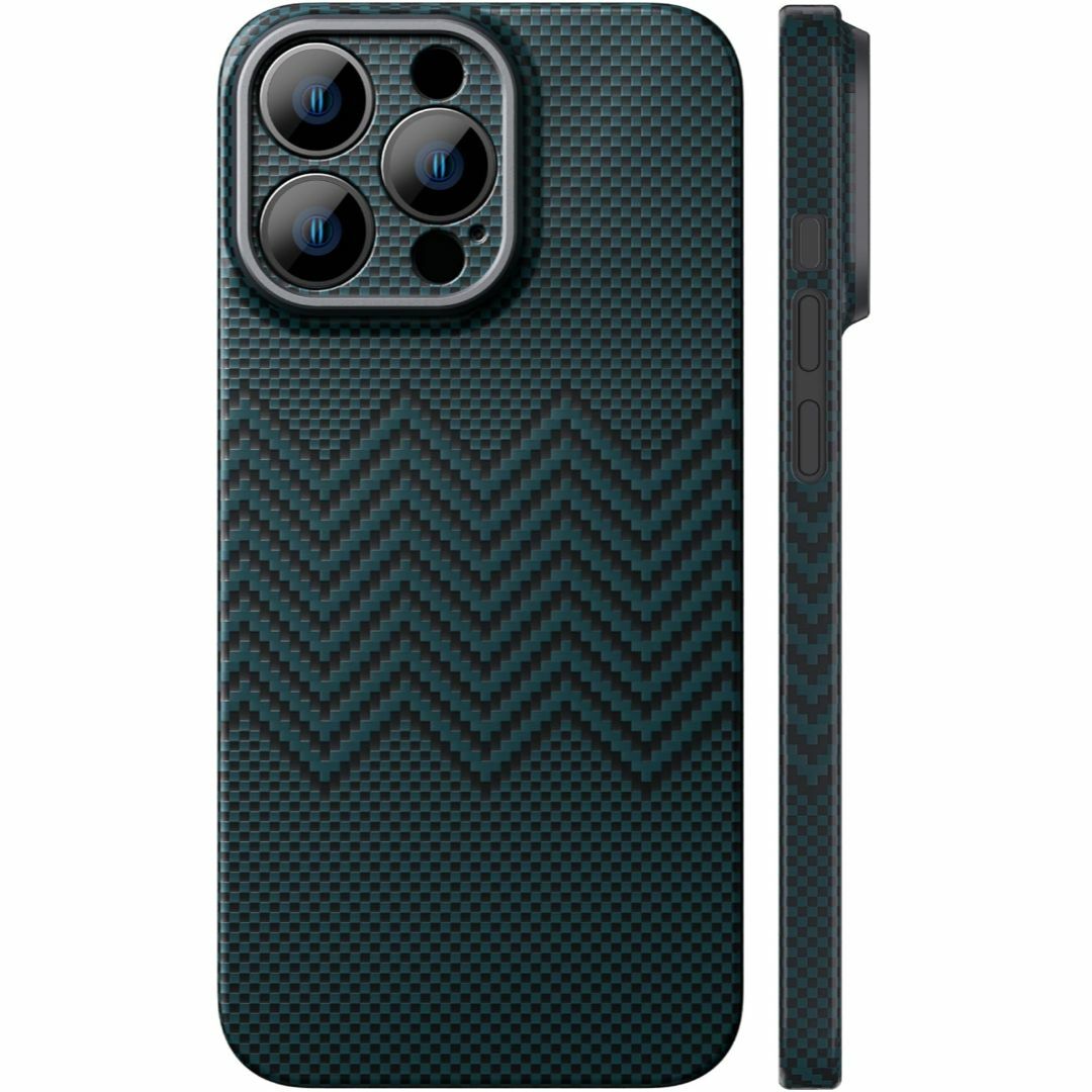 【色: ブルー】iPhone 15 Pro対応アラミド繊維ケース memumiのサムネイル