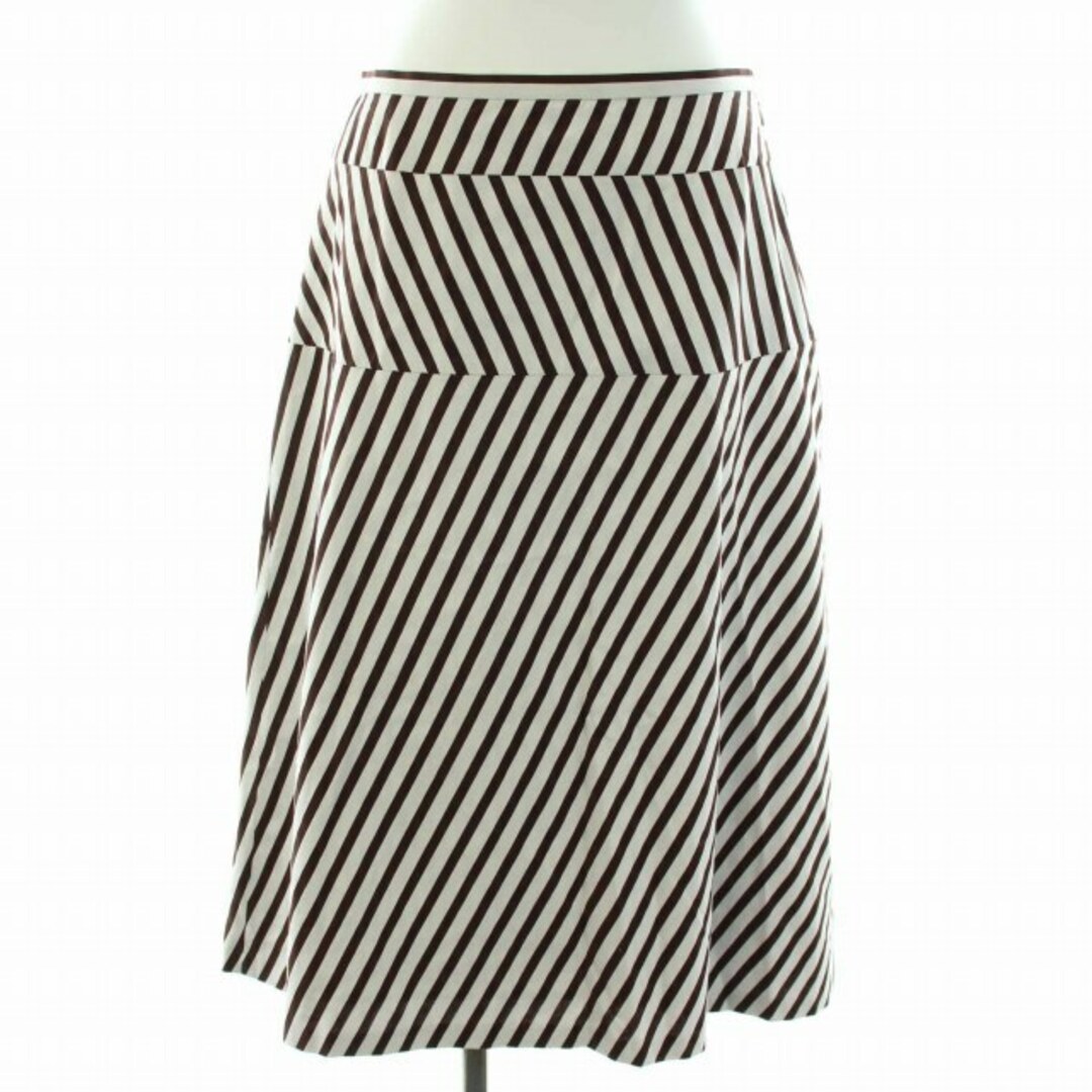 J.PRESS(ジェイプレス)のジェイプレス J.PRESS スカート フレア ひざ丈 ロング ストライプ M レディースのスカート(ひざ丈スカート)の商品写真