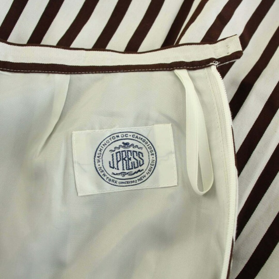 J.PRESS(ジェイプレス)のジェイプレス J.PRESS スカート フレア ひざ丈 ロング ストライプ M レディースのスカート(ひざ丈スカート)の商品写真