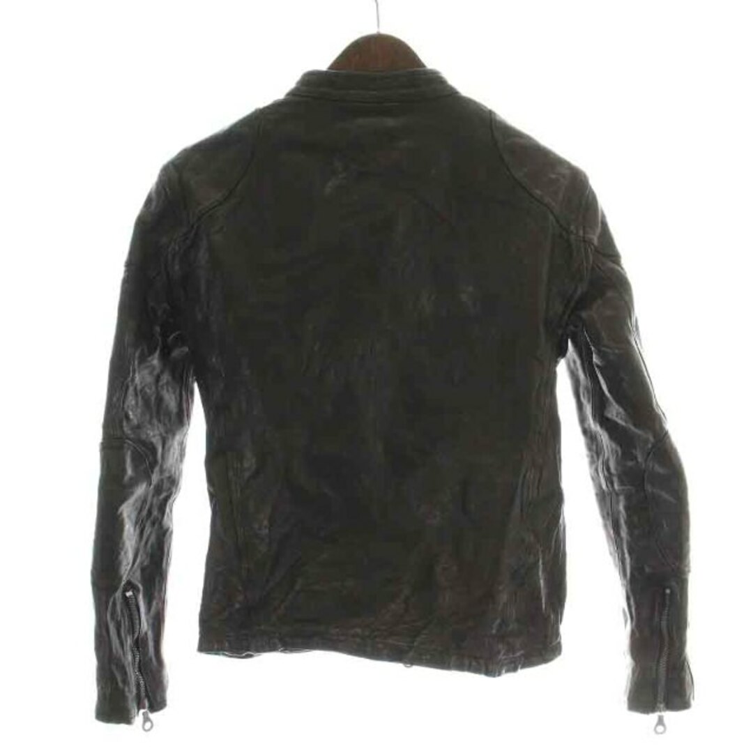 イサムカタヤマバックラッシュ ライダースジャケット セミダブル レザー M 黒 メンズのジャケット/アウター(ライダースジャケット)の商品写真