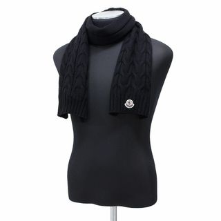 モンクレール(MONCLER)の送料無料 91 MONCLER モンクレール 0001605 04S02 ブラック マフラー SCIARPA ウール 男女兼用 size M(マフラー)