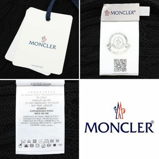 送料無料 91 MONCLER モンクレール 0001605 04S02 ブラック マフラー SCIARPA ウール 男女兼用 size L